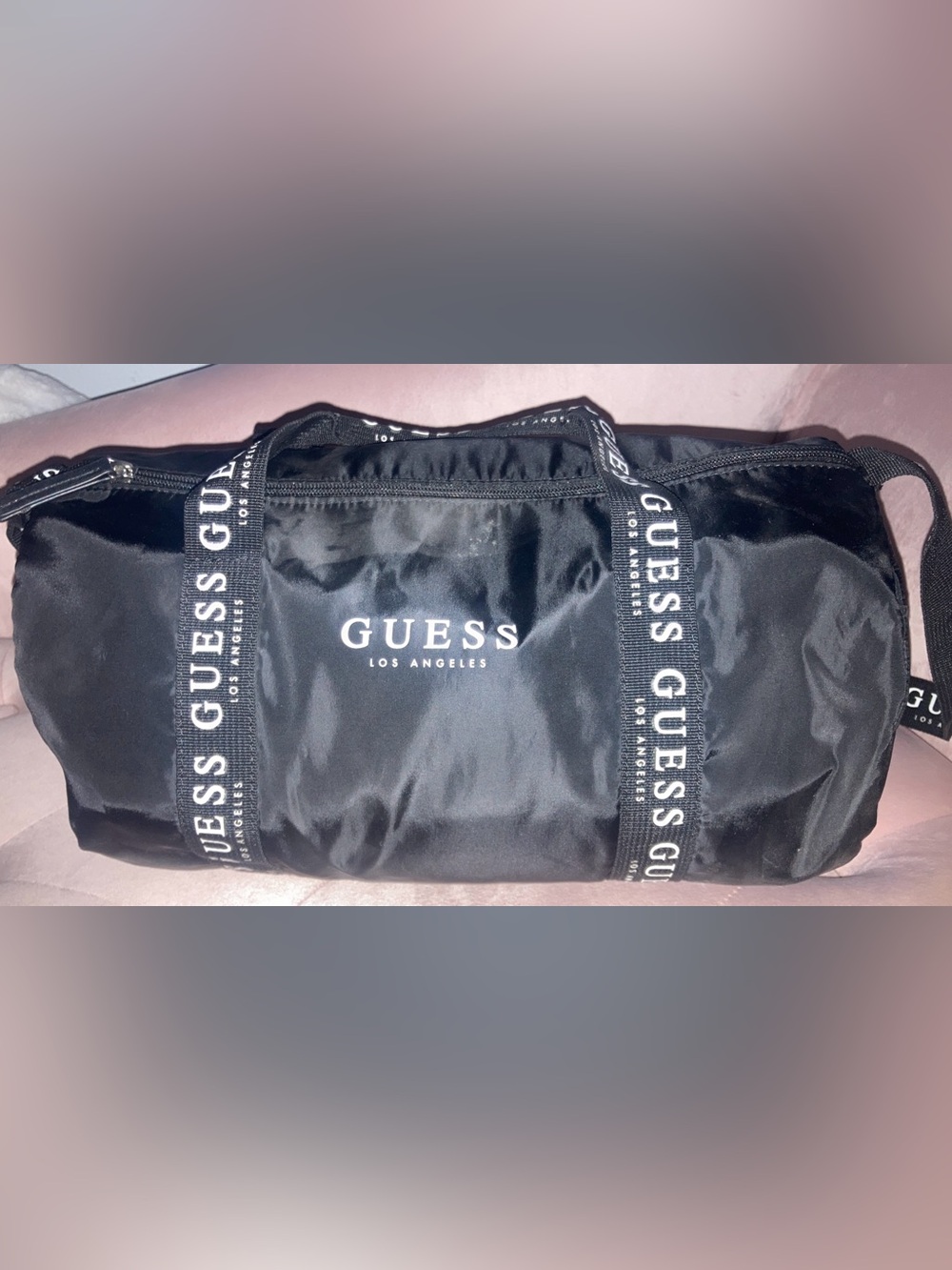 Guess Black Logo Small Duffel Bag